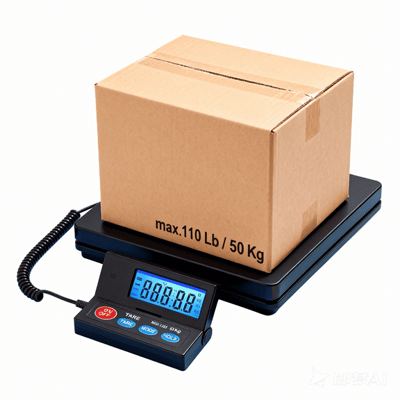 High-precision Digital Postal Scale 110 Lb/50 Kg, LCD Screen With Hold/tare And Automatic/manual Modes, Portable For Luggage, Home, And E-commerce Shipping (batteries Not Included)