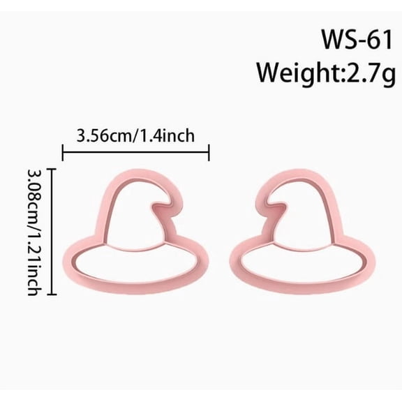 High-precision cutting mold | Creative hat design Halloween pumpkin soft pottery Handmade Earrings mold |