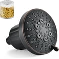 thumbnail image 1 of High-pressure fixed shower head with dual media filter removes chlorine and impurities, 8 spray modes, oil-rubbed bronze color, 1 of 4