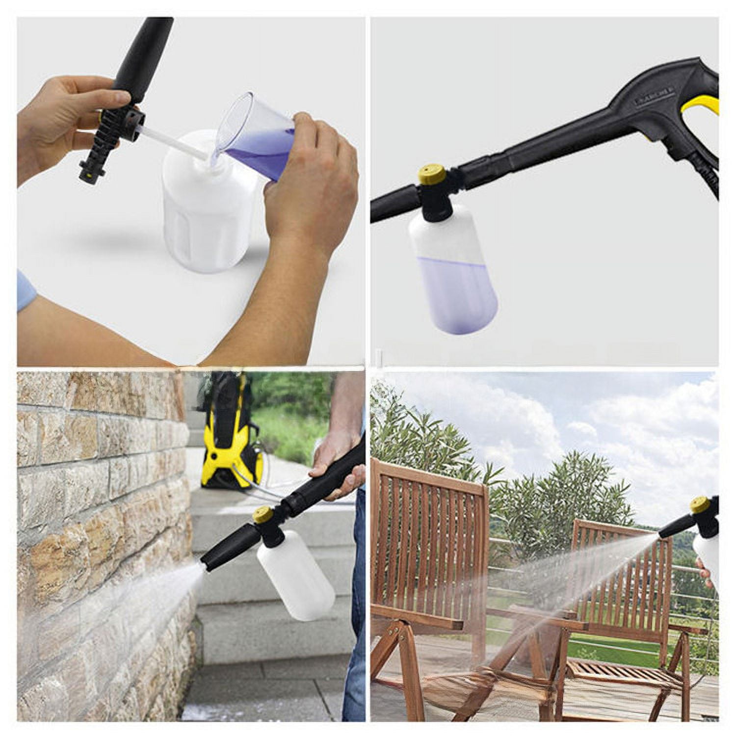 Highpressure foam watering cans with adjustable foam concentration and