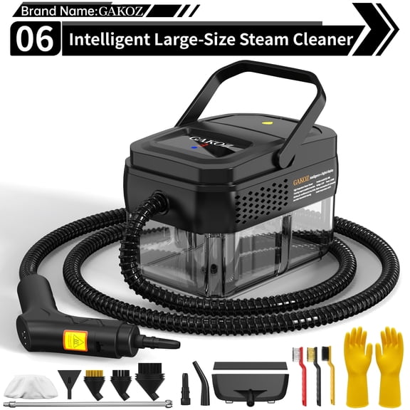 High-pressure handheld steam cleaner, portable household high-temperature steam cleaner, suitable for car detailing, kitchen, bathroom, tile grout, and tile cleaning