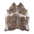 thumbnail image 1 of High-priority cowhide rugs for sale CHAMPAGNE METALLIC ON BROWN AND WHITE rug, 1 of 1