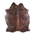 thumbnail image 1 of High-profile cowhide rugs for sale ROSE GOLD METALLIC ON BLACK rug, 1 of 1