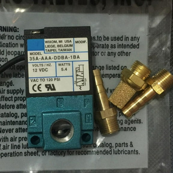 High quality 12v MAC 3 Port Electronic Boost Control Solenoid Valve 35A-AAA-DDBA-1BA 5.4W with brass kits