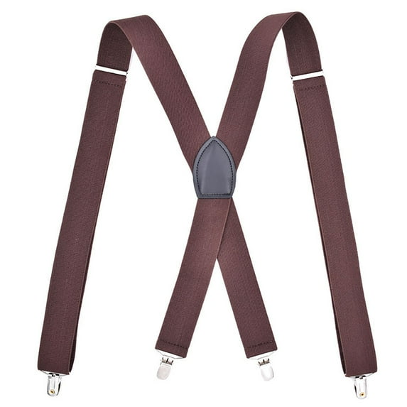High-quality Braces Unisex Extra Wide with 4P Clips Solid Color Trousers Drop Clip