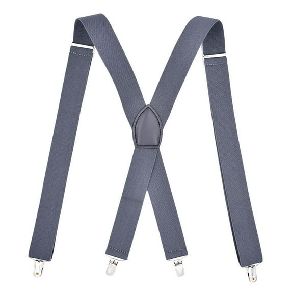 High-quality Braces Unisex Extra Wide with 4P Clips Solid Color Trousers Drop Clip