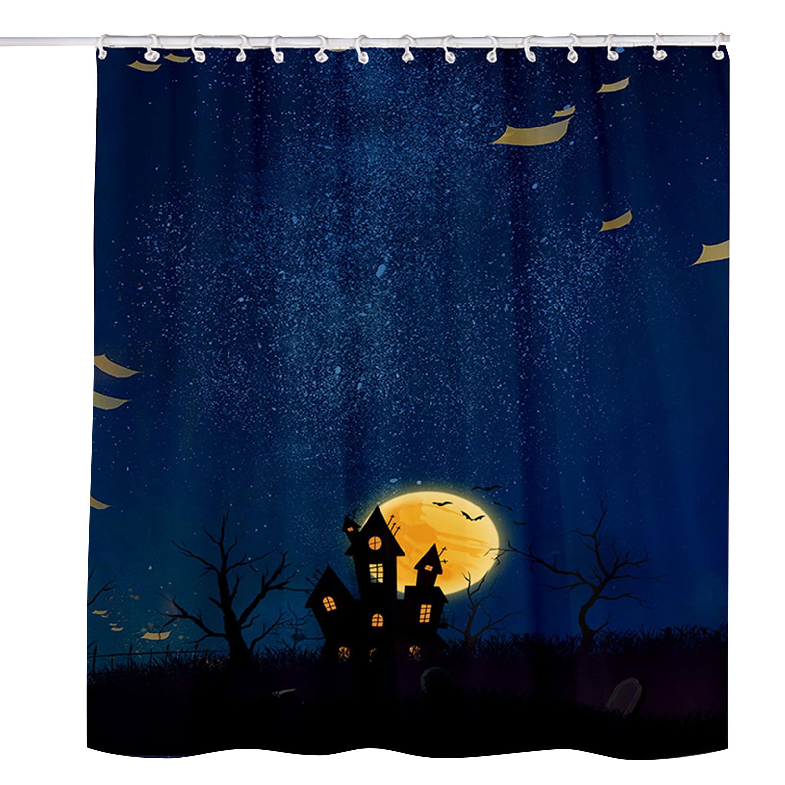 Highquality Fabric Shower Curtain Spooky Halloween Shower Curtain Set