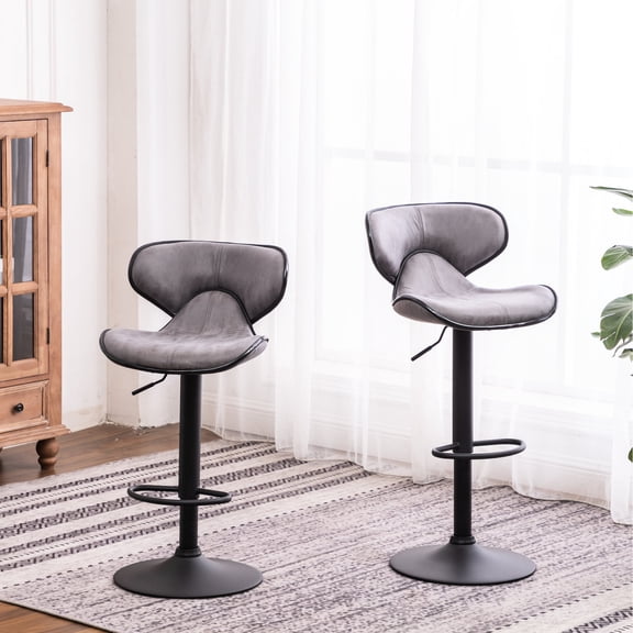 High-quality Foam, Airlift Seat, 360 Swivel Barstool - For Home Kitchens, Set of 2