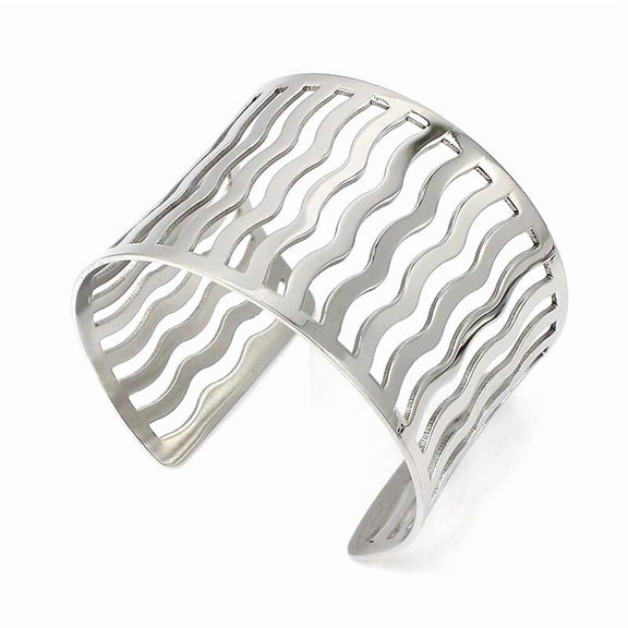 High quality Hollow Bangles Stainless Steel Bracelet Blank Wide Cuff Bangle Jewelry Best Present for girl elegant bracelet 2024