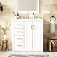 thumbnail image 1 of High-quality MDF and solid wood | Meets various bathroom storage needs | Provides long-lasting use experience, 1 of 6