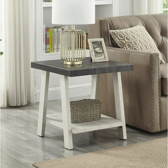 High-quality Manufactured Wood Shelf End Table | 24"W x 22"D x 23"H