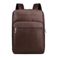 thumbnail image 1 of QUARRYUS Multifunctional Waterproof Laptop Extra Large PU Leather Men's Backpack, Brown, 1 of 10