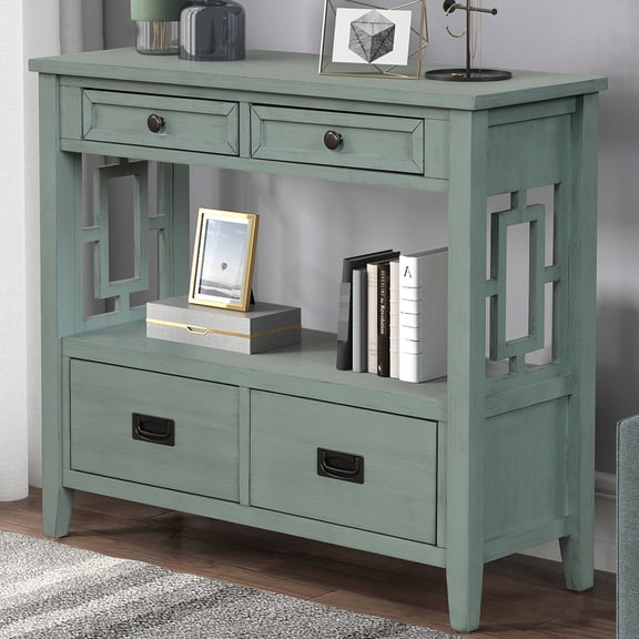 High - quality Painting/Protect Table Surface/36'' Retro Blue Entry Table