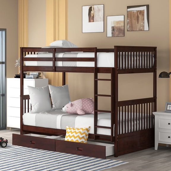 High-quality Pine Wood Bunk Bed - Sturdy and Durable for Daily Use