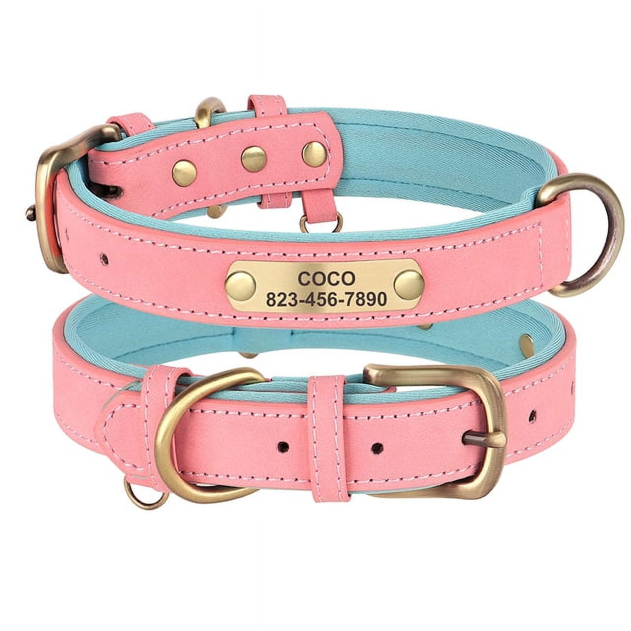 Highquality Stylish Customized PU Leather Dog Collar with Free