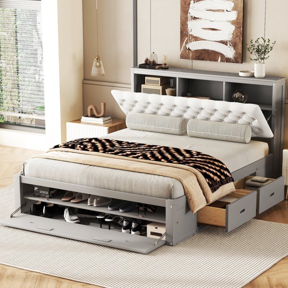 High - quality Wood - Multiple Storage Solutions - Bedroom Environment - Comfortable Sleep Surface