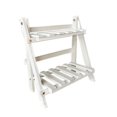 thumbnail image 1 of High-quality Wooden Plant Stand 2 Tier Flower Pot Display Shelf Rack for Desktop Balcony Or Lienvironmental Protection Coating (White), 1 of 7
