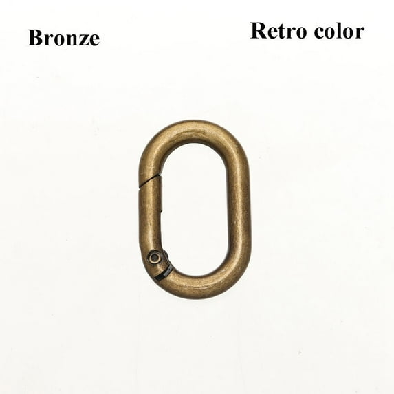 High quality Zinc Alloy Plated Accessories Snap Bottle Hooks Outdoor Carabiner Spring Oval Rings Bag Belt Buckles Handbags Clips BRONZE RETRO COLOR