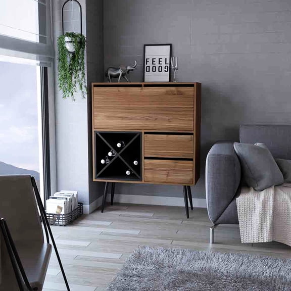 High - quality and Spacious - Living room bar for long - term use with multiple storage options
