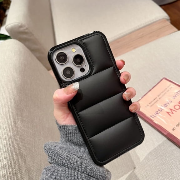 High quality for iPhone 13 Pro Max Phone cases The North Face Creative Feather filler Mobile Phone Case Black