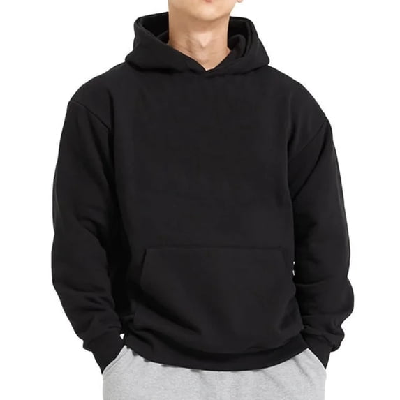 High quality men's hoodie Autumn Winter Casual Loose Hoodie Men Cotton Sweatshirt Fitness Sportswear Male Solid Pullover Tops