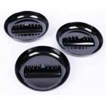 High-quality plastic ashtrays and trash cans, with 3 pieces each, in a round shape