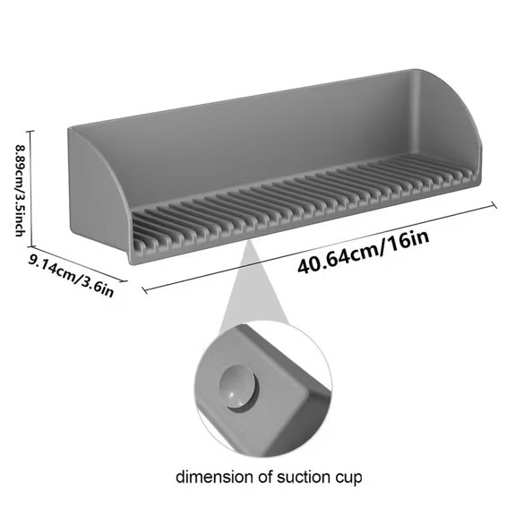 High quality silicone sink splash guard - anti-slip suction cup base for kitchen bathroom, upgraded suction faucet cover drain pad