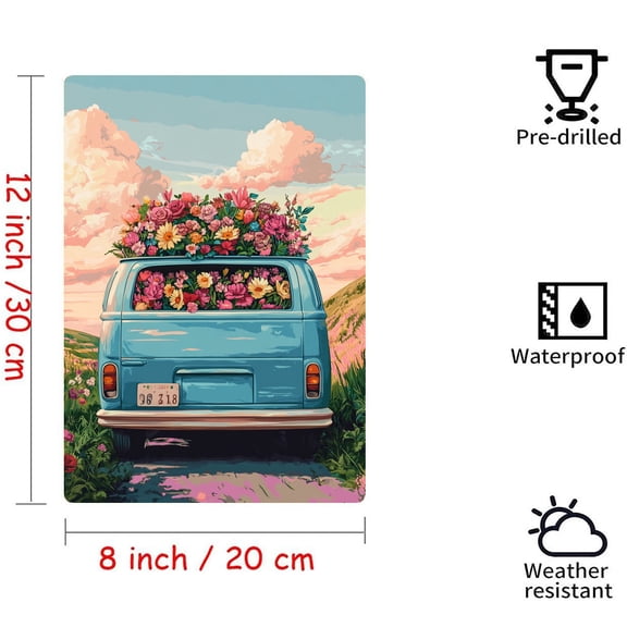 High-quality tin metal painting set, 8x12 inches - reusable durable iron canvas for artist wall decoration.