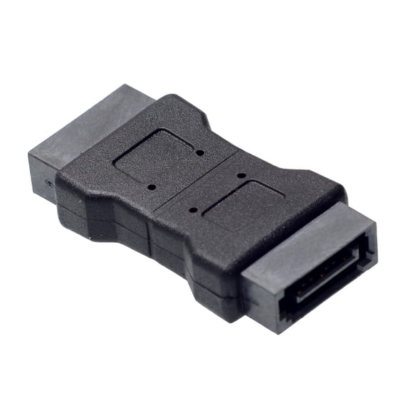 High quanlity 7P SATA 3.0 data male to male Port adapter straight angle 7 PIN Serial ATA III 6Gb/s Jack Connector Coupler