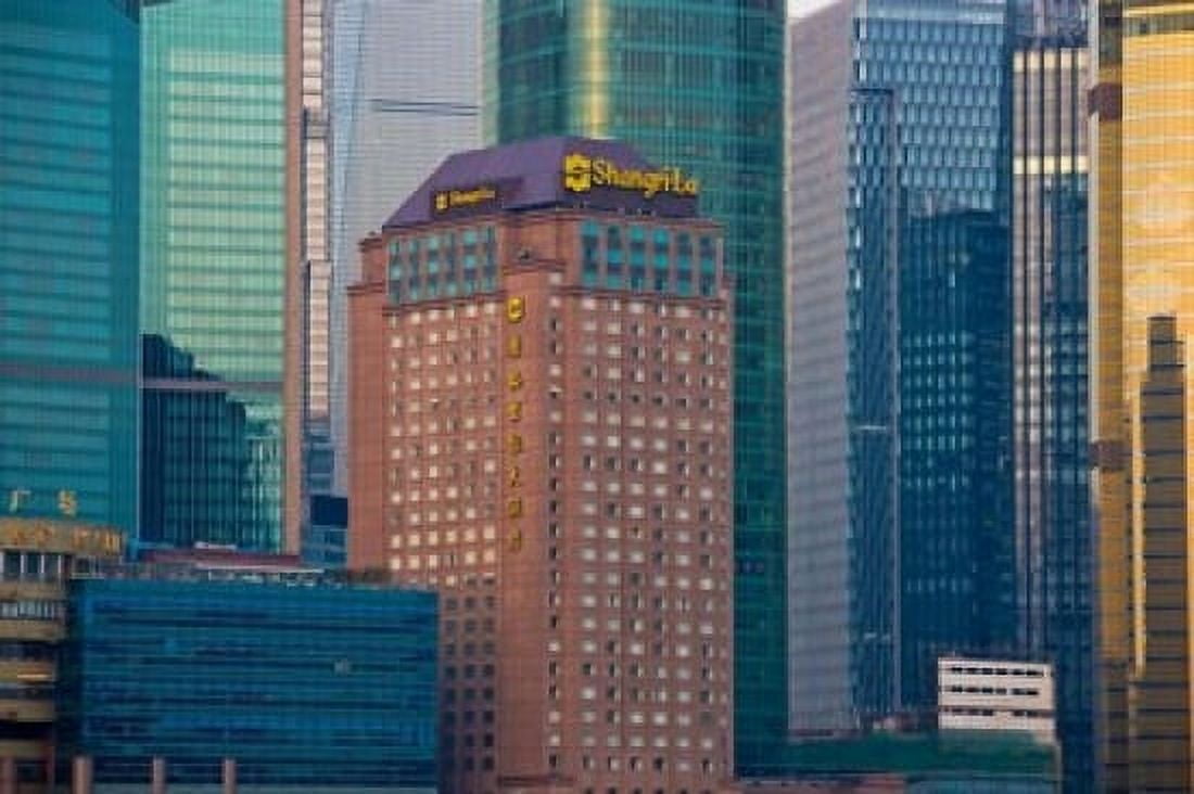 High-rises in Pudong Shanghai China Canvas Art - Keren Su DanitaDelimont (38 x 25)