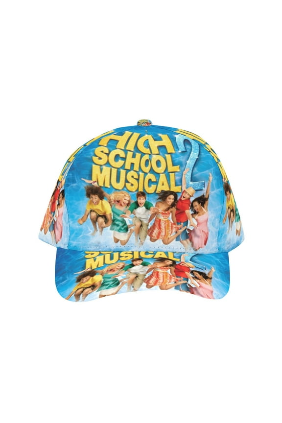 High school musical-theme Baseball Cap For Men, Women & Kids, Classic Flat Brim Hat Hip Hop Trucker Hat Adjustable Snapback Hat