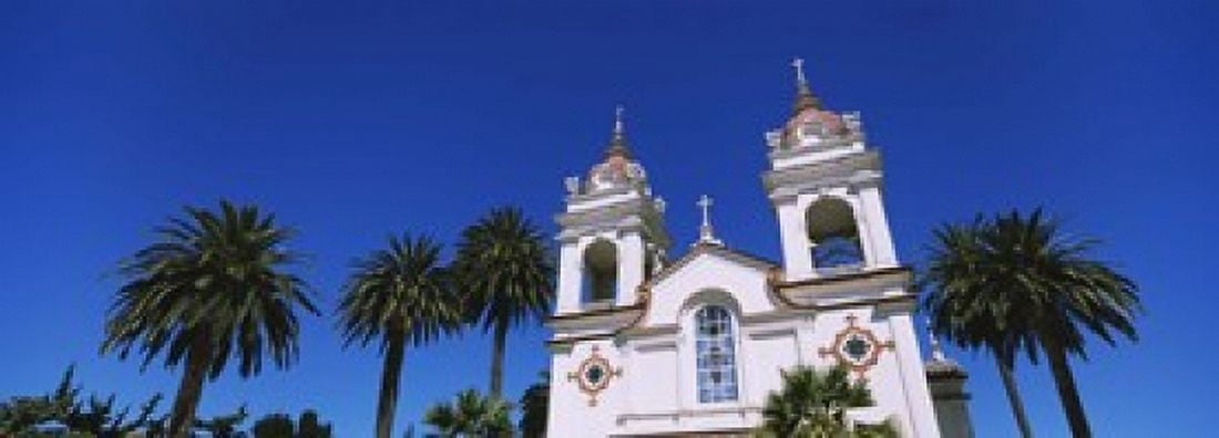 High section view of a cathedral Portuguese Cathedral San Jose Silicon Valley Santa Clara County California USA Canvas Art - Panoramic Images (18 x 7)