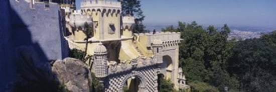 High section view of a building Pena Palace Palacio Nacional De Sintra Portugal Canvas Art - Panoramic Images (36 x 12)