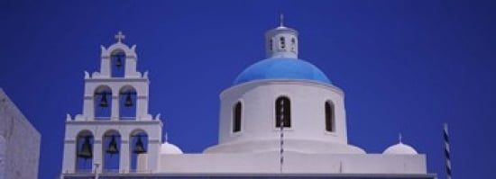 High section view of a church Oia Santorini Greece Canvas Art - Panoramic Images (36 x 13)