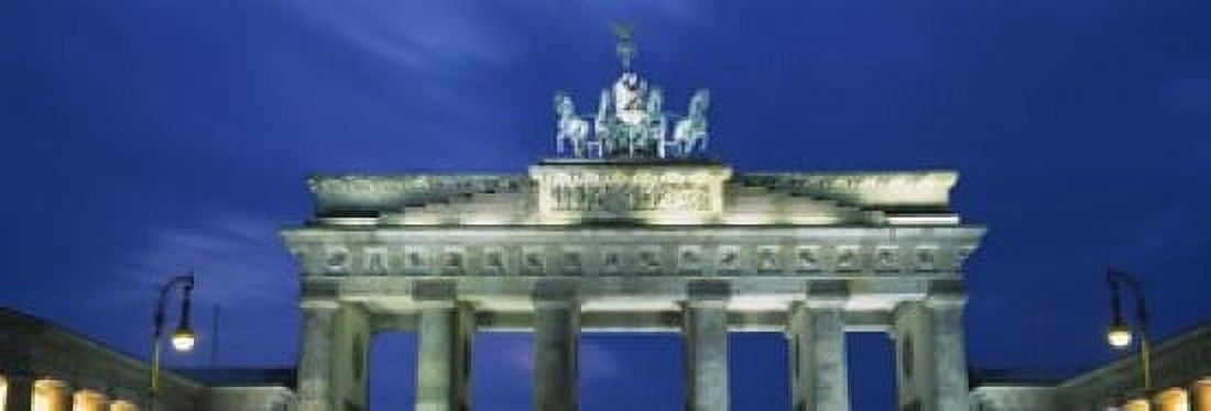 High section view of a gate Brandenburg Gate Berlin Germany Canvas Art - Panoramic Images (18 x 7)