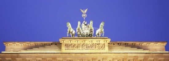High section view of a gate Brandenburg Gate Berlin Germany Canvas Art - Panoramic Images (36 x 13)