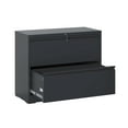 thumbnail image 1 of High-security 2 Metal Filing Cabinet, Black, For Office Workspace, Fits Different File Sizes Black Locking Efficiency, Legal/letter/a4/f4, 1 of 7