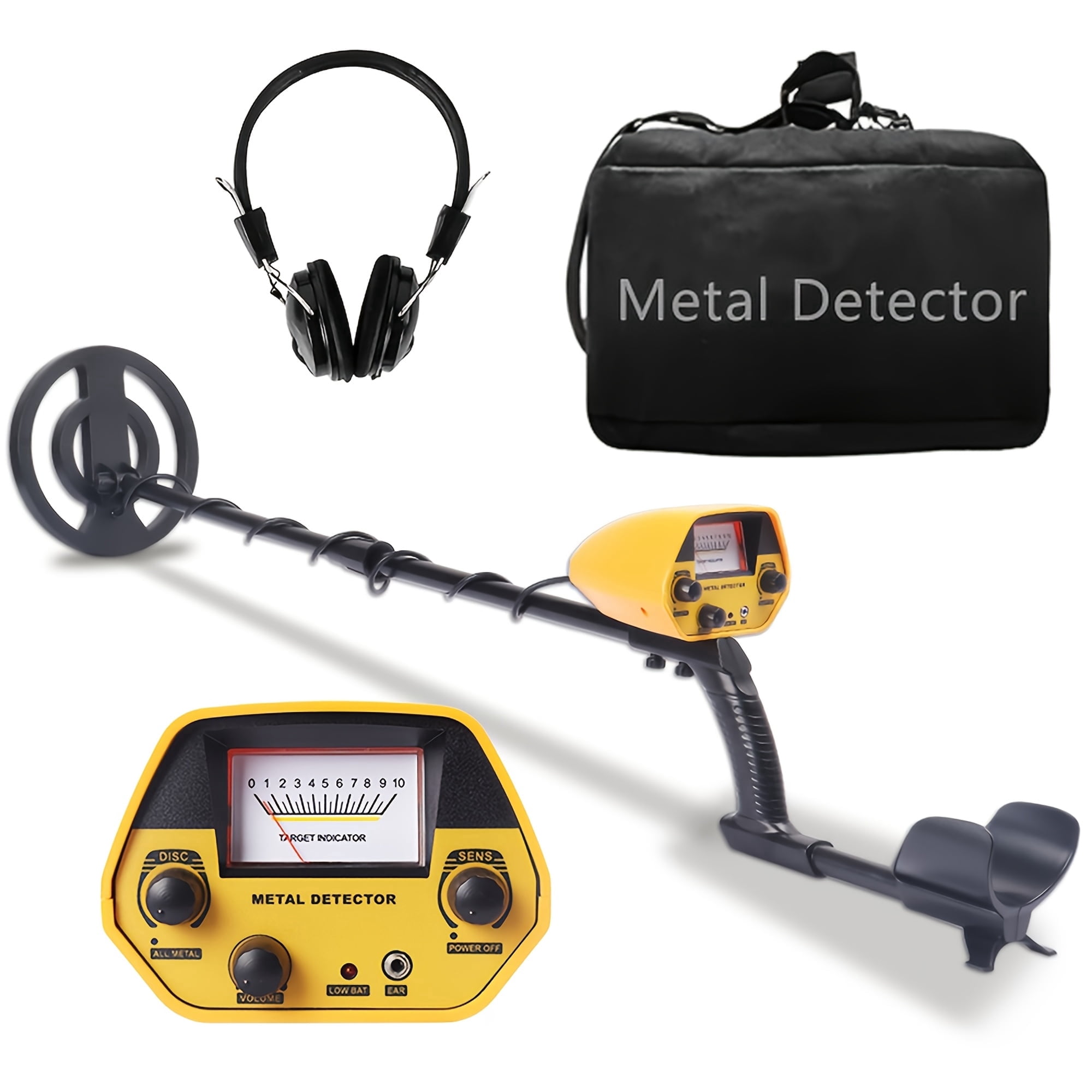 High sensitivity handheld metal detector - professional high-precision treasure hunting detector, equipped with 12 "coil, LCD display screen, 5 advanced DSP chips in 5 modes-