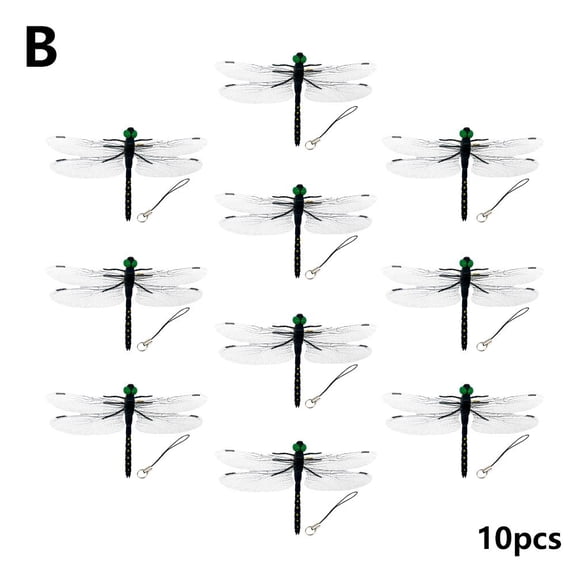 High simulation dragonfly model,The use of safe PVC material, with toughness, durability style. It can repel nearby pests and is harmless to the body.