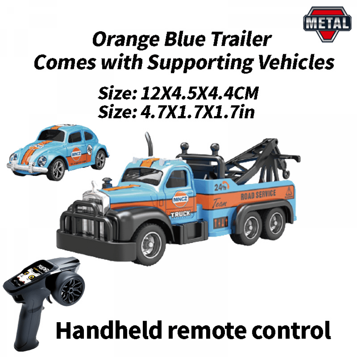 1:64 Scale Mini Alloy Truck RC Car with Lights 2.4Ghz Remote and App Control Toy Car Birthday Christmas Gifts for Kids-Blue