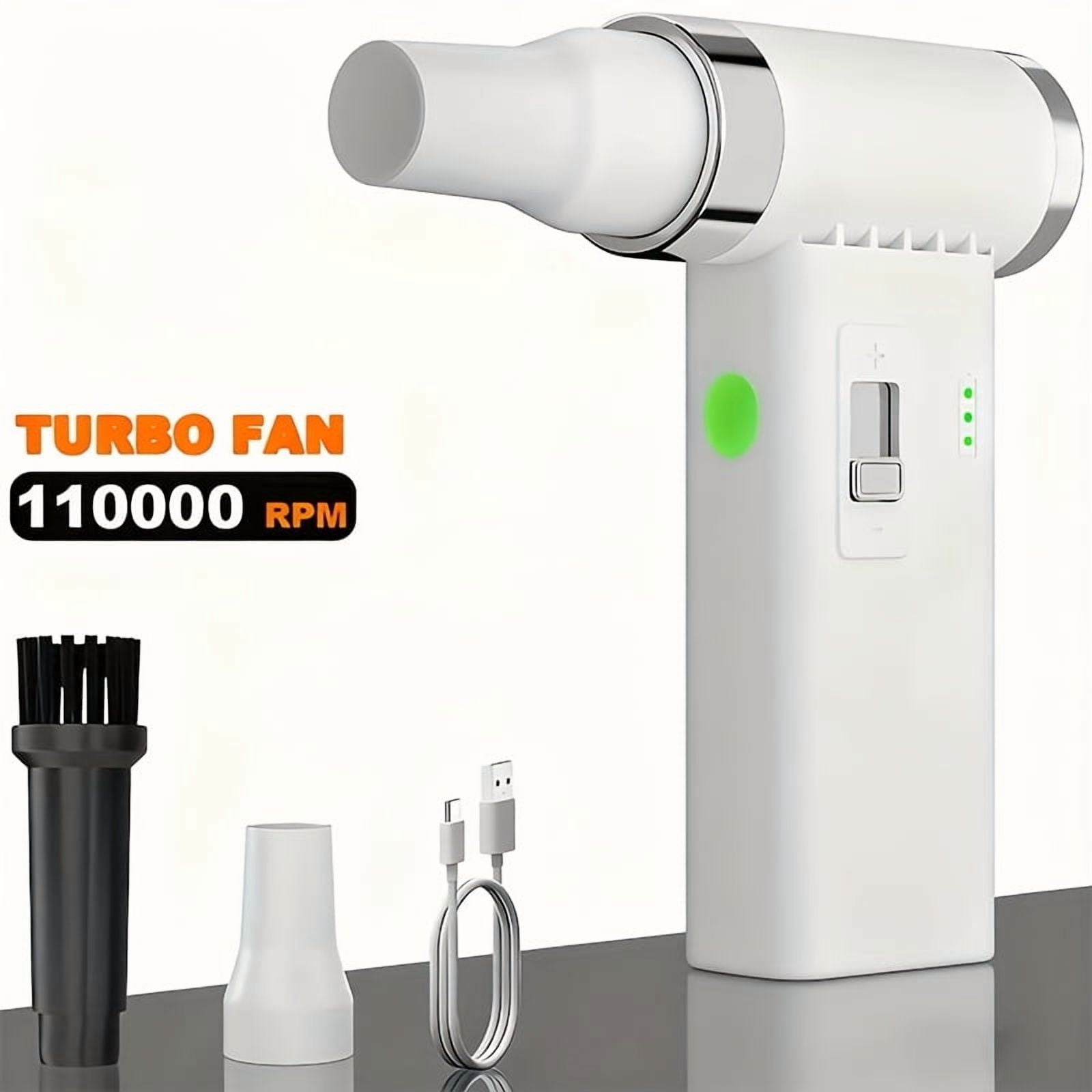High-speed electric air blower dust collector | Cordless rechargeable compressed air dust collector, 0-100% stepless speed regulation, suitable for computer, car, and home cleaning, USB charging, ≤36