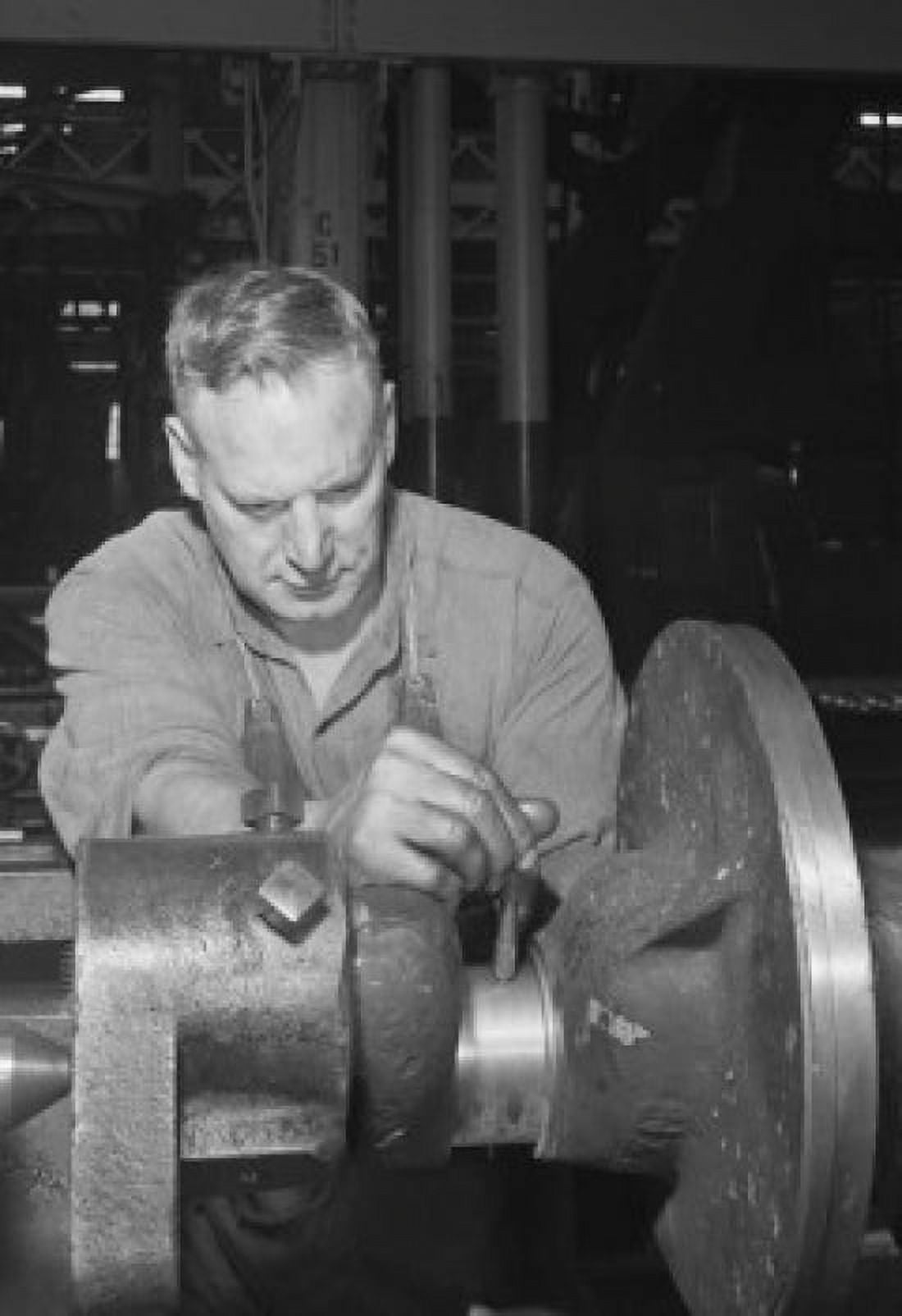 High speed turning on a turret lathe  Worthington Pump & Machinery Corp  Harrison New Jersey Canvas Art -  (24 x 36)