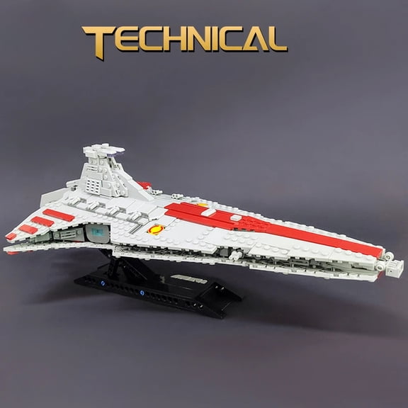 High-tech Moc Venator Attack Cruiser Fighter Destroyer Brick Technical Model Building Star Blocks Space Ship Toys
