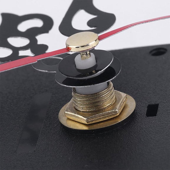 High-torque quartz clock movement mechanism kit, 12mm long shaft replacement parts with metal hook for diy wall clock repair & craft making (includes hands & screws)