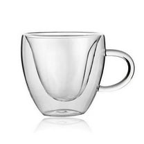 High-transparency Glass Double-Wall Cup - Heart-Shaped Inner Design, Insulated Tea & Coffee Mug, Available in 6oz/8oz Capacity, Perfect Gift Choice