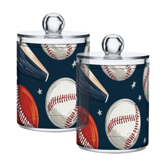High-value clear storage jars keep life organized and within reach! Baseball Elements