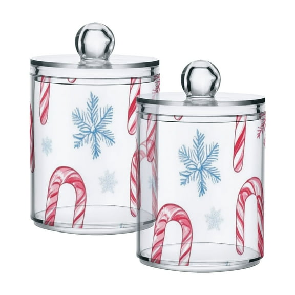 High-value clear storage jars keep life organized and within reach! Candy Canes on White