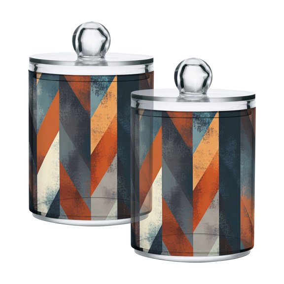High-value clear storage jars keep life organized and within reach! Chevron Shapes