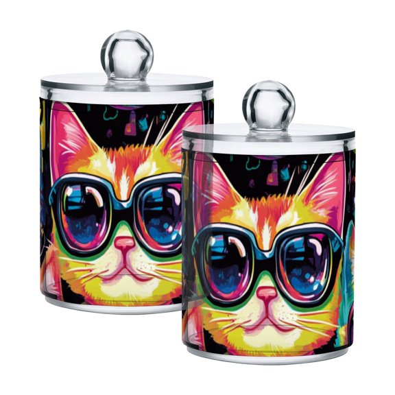 High-value clear storage jars keep life organized and within reach! Cyberpunk Style Cats