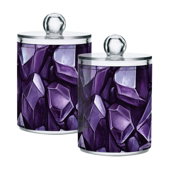 High-value clear storage jars keep life organized and within reach! Dark Purple Crystals